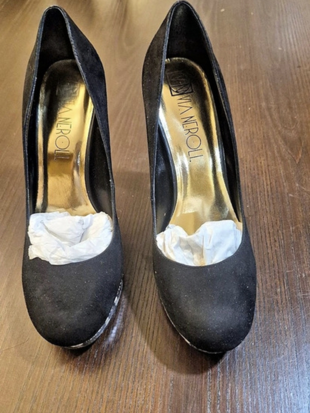 NINE WEST Black Platform Pumps